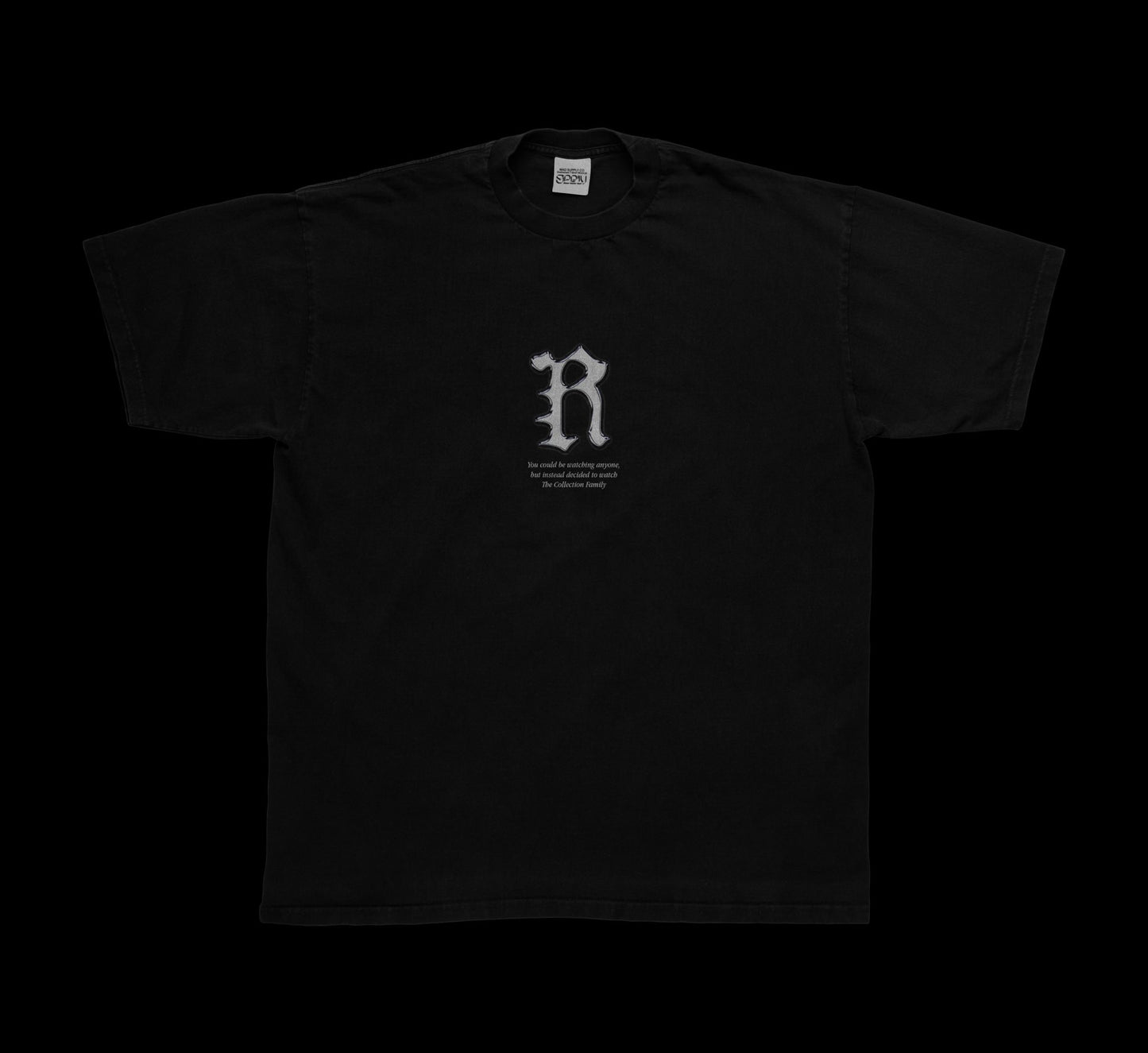 "Collection Family" Black wolf tee